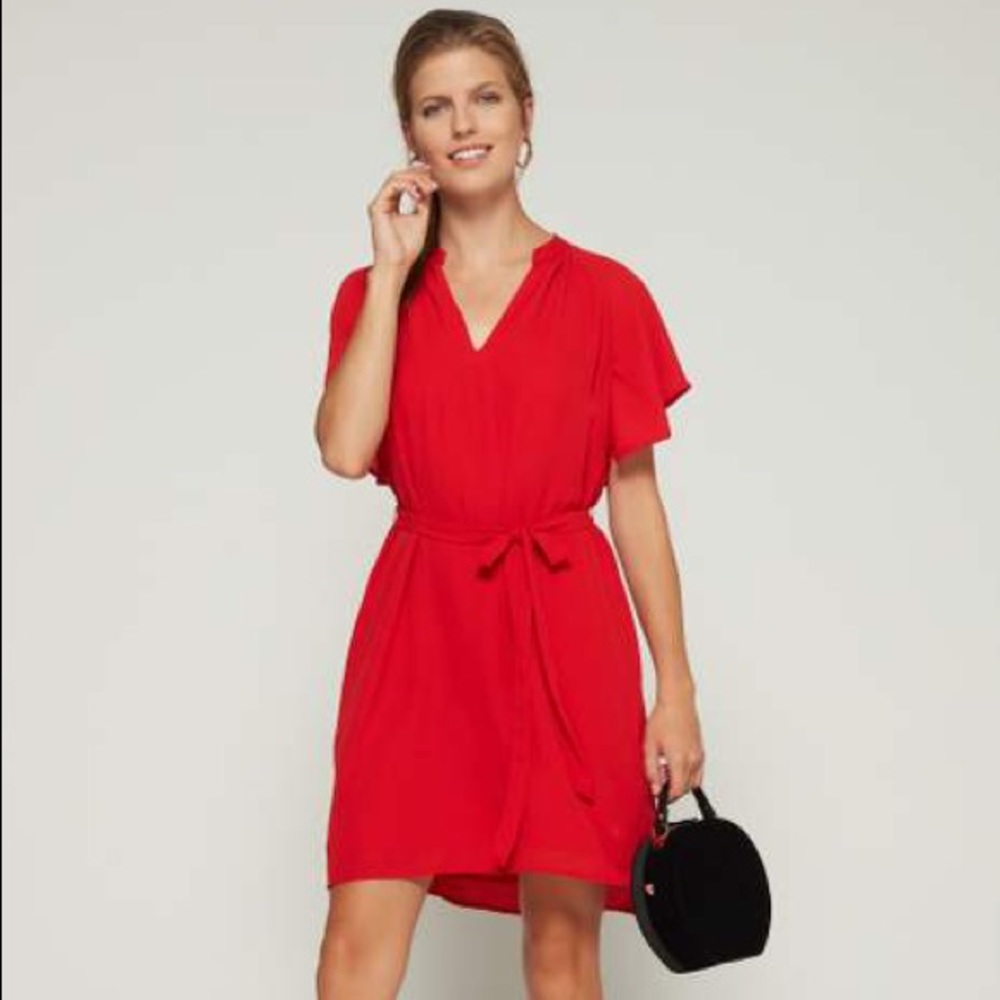 Red Flowy Dress